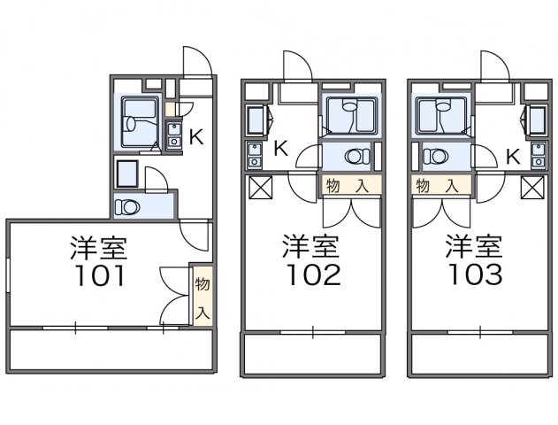 レオパレス関屋の間取り