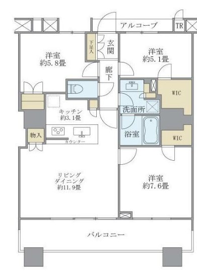 江東区有明のマンションの間取り