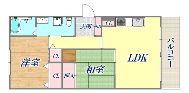 アルバ谷上の間取り