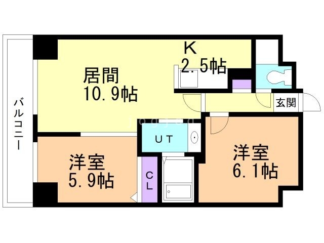 パルティーレ山鼻の間取り