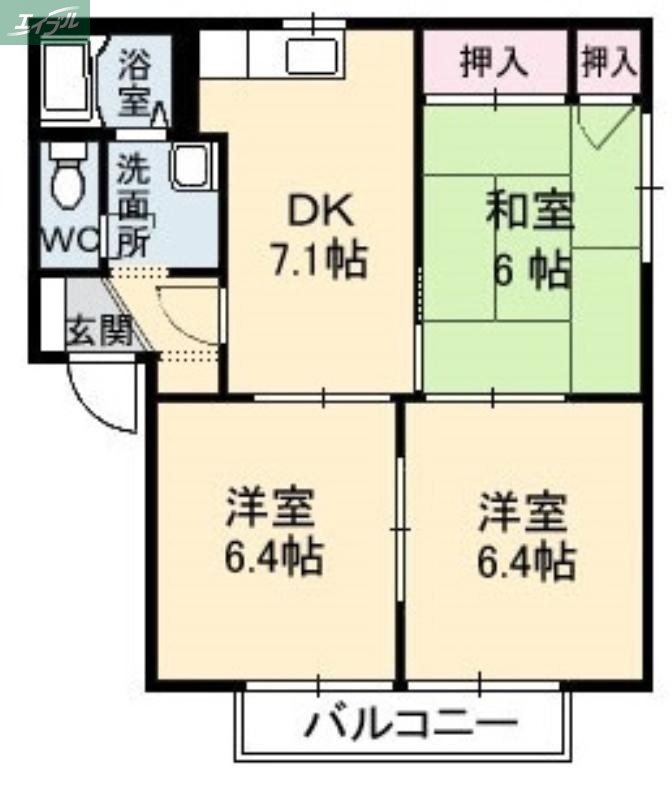 カトレアハイツＣ棟の間取り