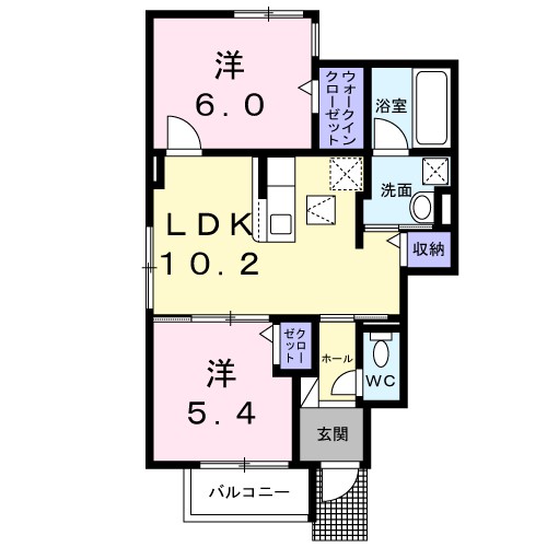 【メゾン　デ　リアンの間取り】