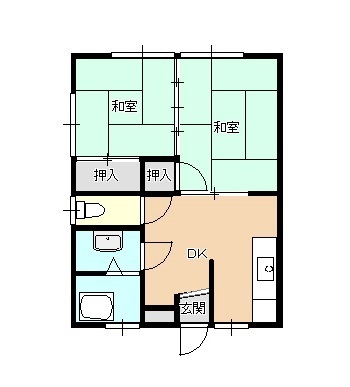 新富ハイツの間取り