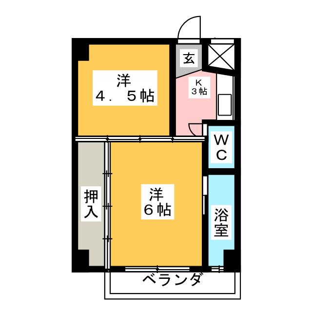 ビレッジハウス中津川２号棟の間取り