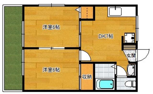 大野城市乙金台のアパートの間取り