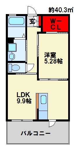 北九州市八幡西区三ケ森のアパートの間取り