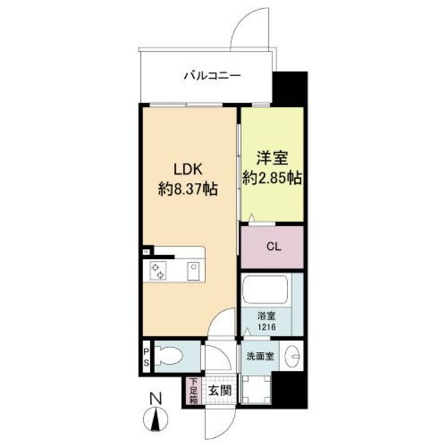 大阪市城東区関目のマンションの間取り