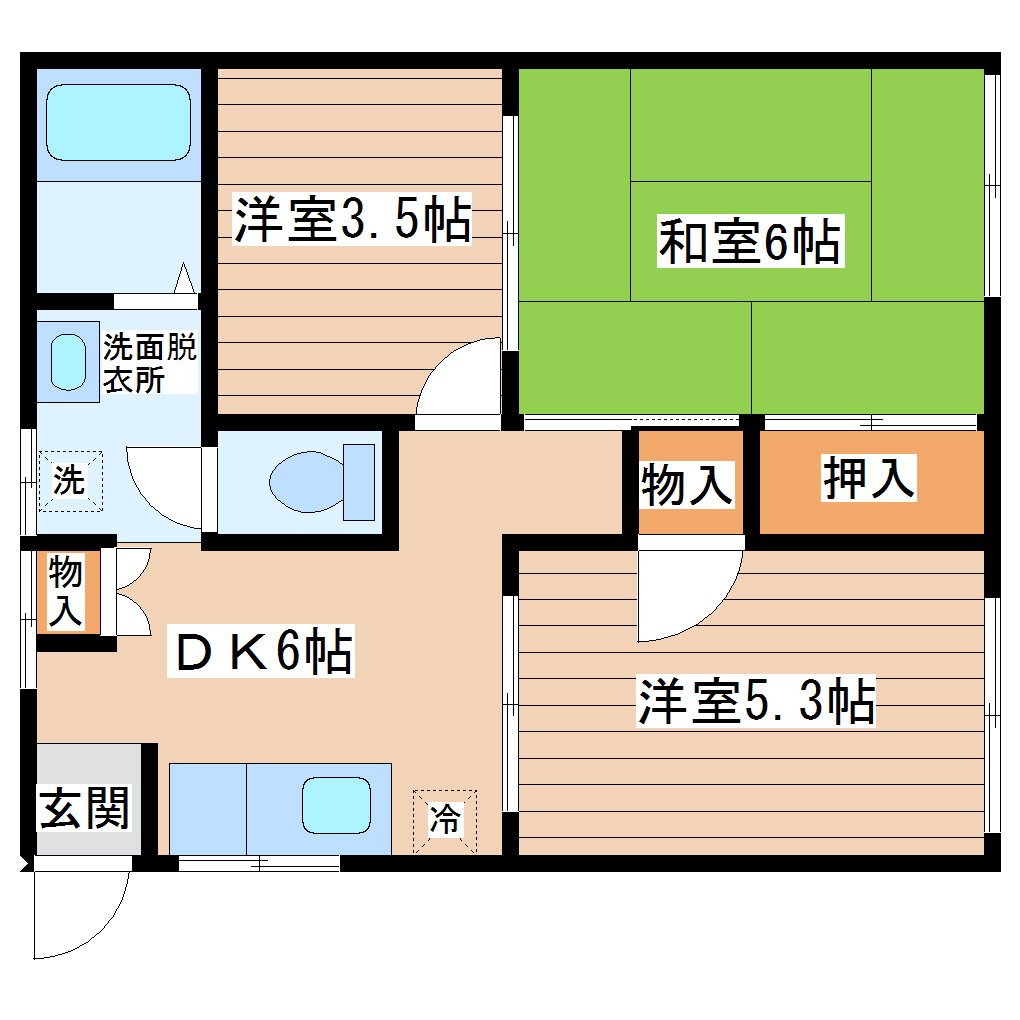 富士見ハイムAの間取り