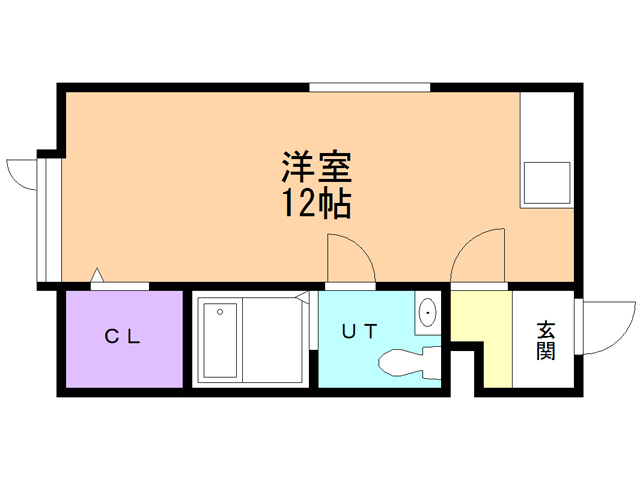 【札幌市厚別区厚別南のアパートの間取り】