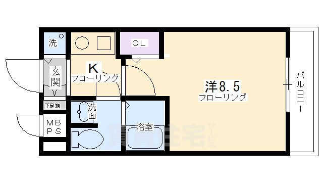 リーガル京都河原町五条の間取り