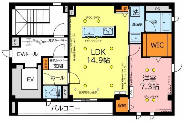 新宿区西早稲田のマンションの間取り