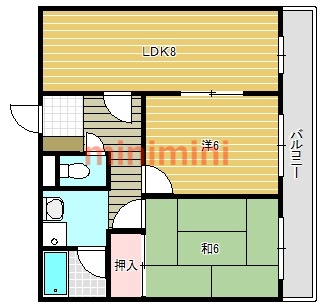 茨木市総持寺のマンションの間取り