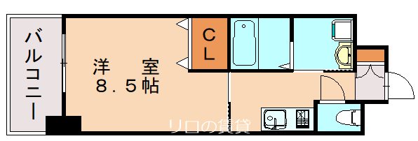 北九州市小倉北区室町のマンションの間取り