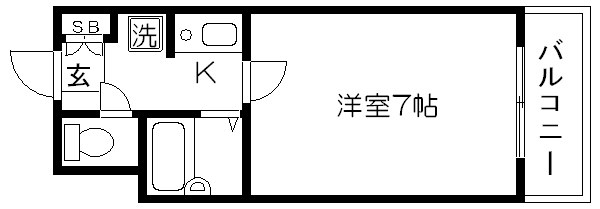 京都市上京区福長町のマンションの間取り