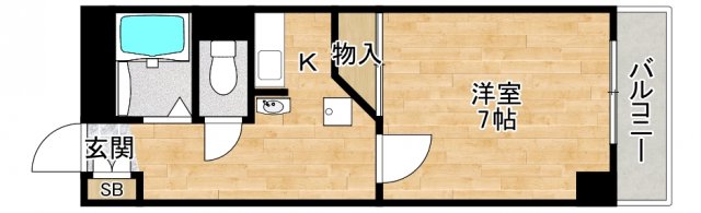 箕面市萱野のマンションの間取り