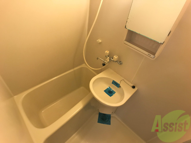 バス・シャワールーム　バスルームは狭すぎず、シャワーも浴びやすそうです。