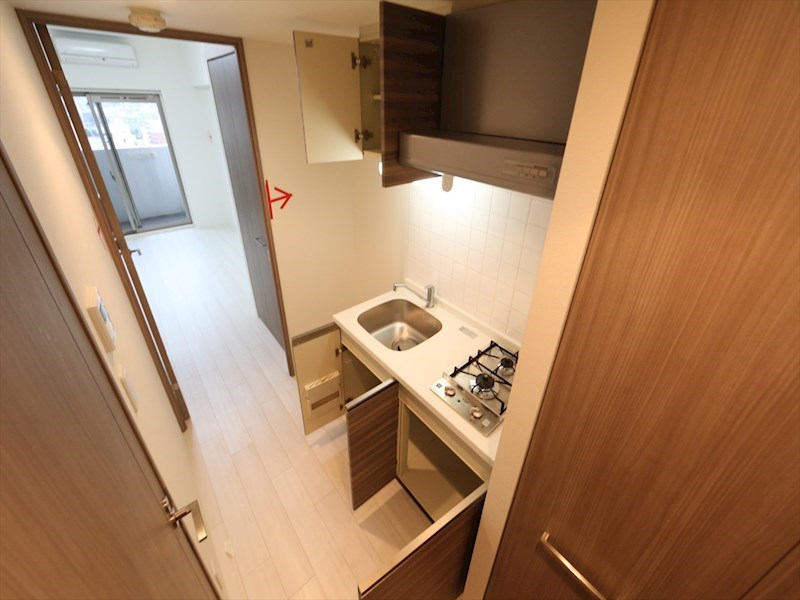 キッチン　システムキッチン（ガス2口コンロ付）