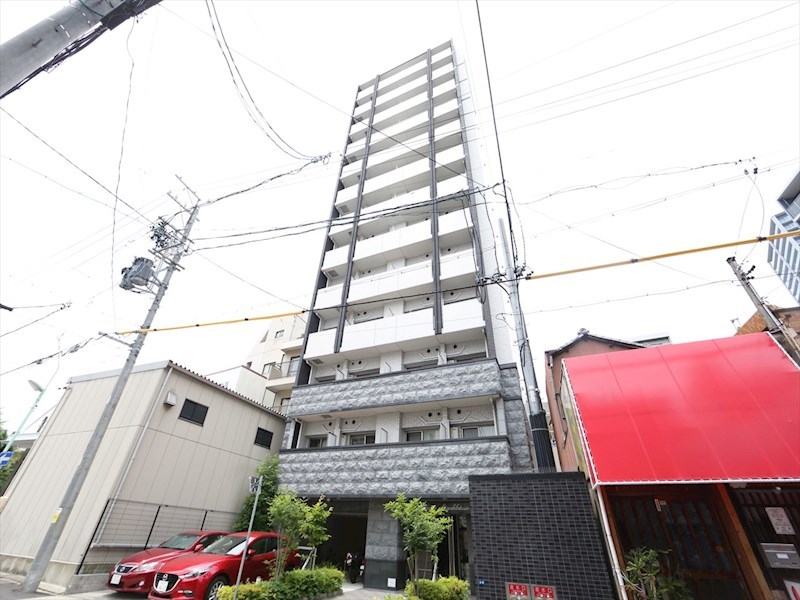 建物外観　外観　オートロック　宅配ＢＯＸ　防犯カメラ　外壁タイル張り