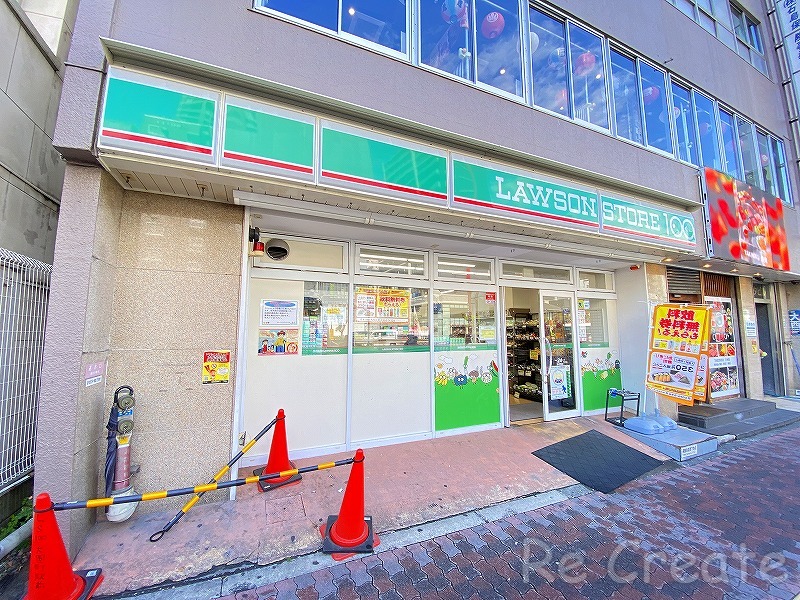 コンビニ　ローソンストア100大国町駅前店（コンビニ）まで212m