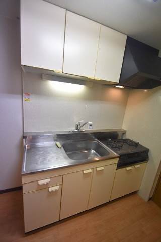 キッチン　2口コンロ設置可　調理スペースも広めです