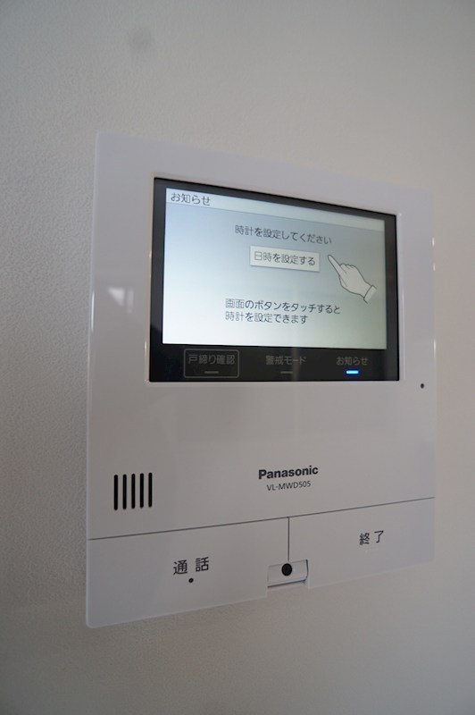 セキュリティ　モニタ付きインターホンで来客も安心