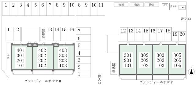 駐車場　配置図