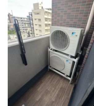 バルコニー　外からの目が気にならないバルコニーで洗濯物が干せます