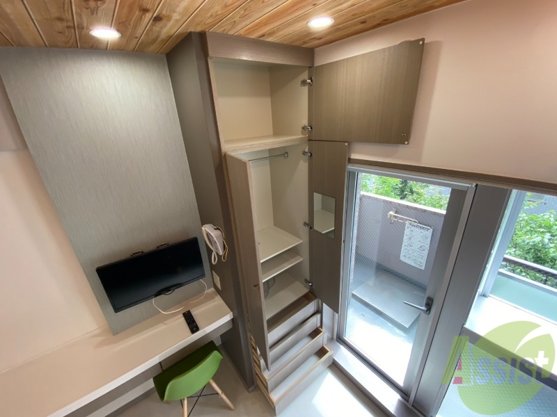 収納　寝室の収納です。部屋がすっきり片付きます。