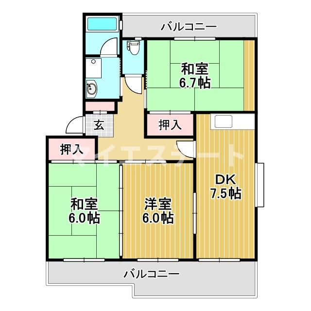 エクセレンス松江の間取り写真