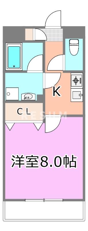 ＪＲ総武線 千葉駅 徒歩13分 3階建 築18年の間取り写真