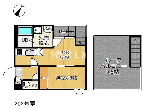 ＪＲ鹿児島本線 香椎駅 徒歩6分 2階建 築11年の間取り写真