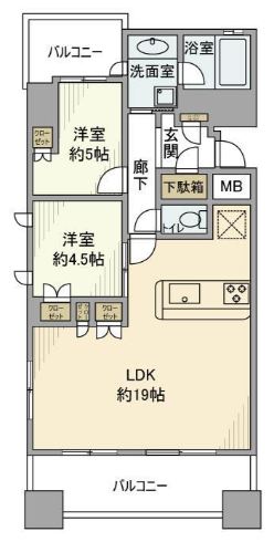 リビオ文京関口シティクロスの間取り写真