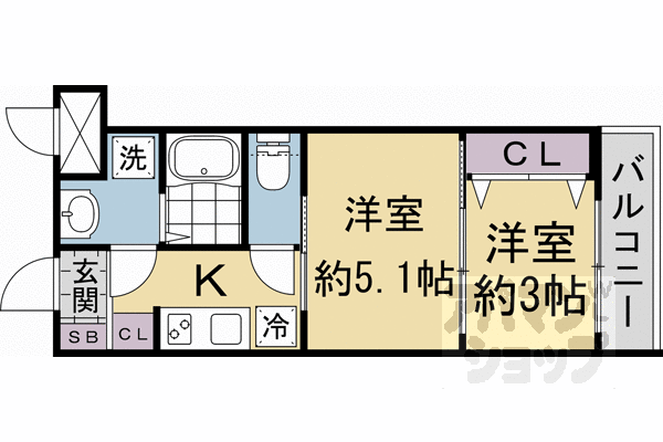 クレストタップ京都丹波口の間取り写真