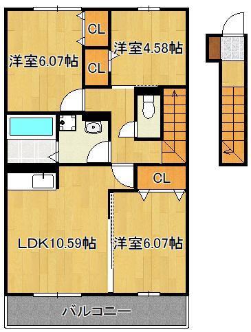 comfortas Kの間取り写真
