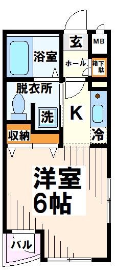 京王線 府中駅 徒歩5分 3階建 築23年の間取り写真