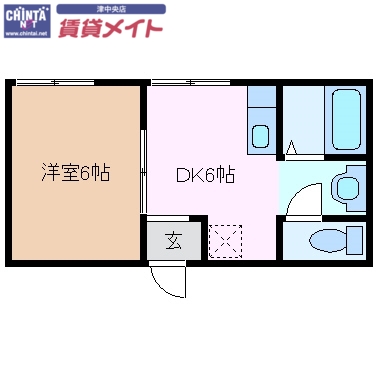 ひまわり荘2の間取り写真