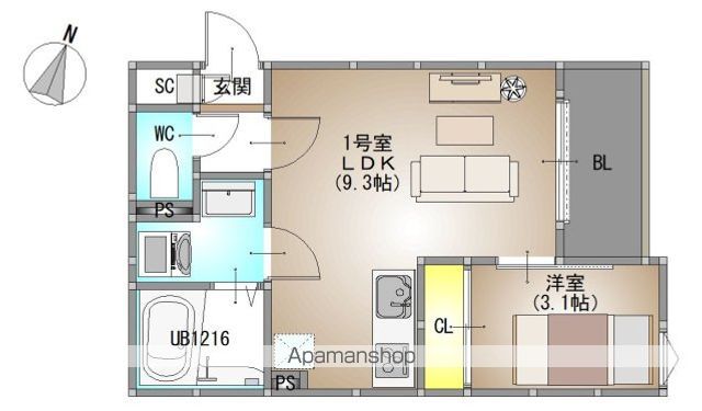 ＪＲ吉備線 総社駅 徒歩2分 3階建 新築の間取り写真