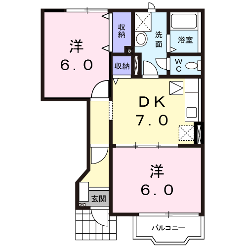 Belle Village DKの間取り写真