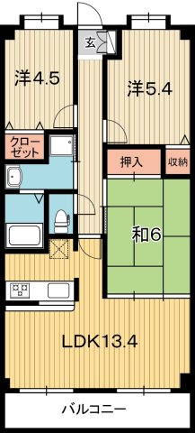 ＪＲ土讃線 薊野駅 徒歩19分 6階建 築25年の間取り写真