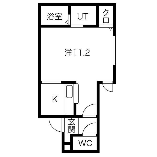 札幌市電 東本願寺前駅 徒歩8分 5階建 築16年の間取り写真