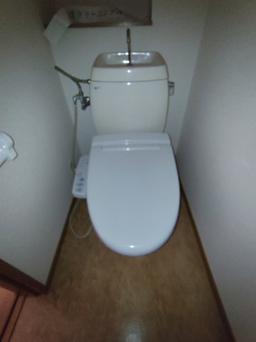 トイレ　清潔感のあるトイレです（温水洗浄便座は残置物です）