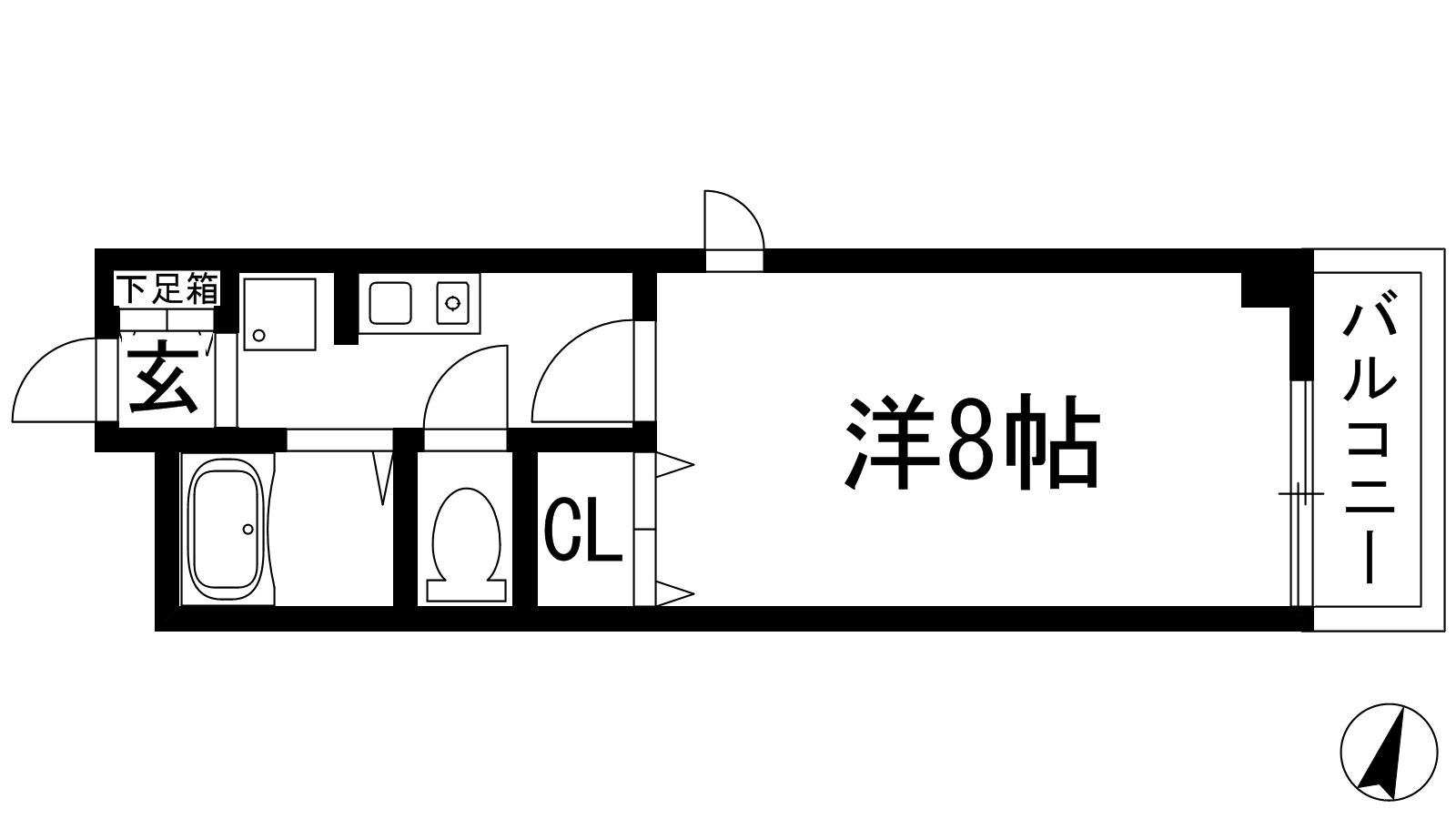 箕面市半町のマンションの間取り