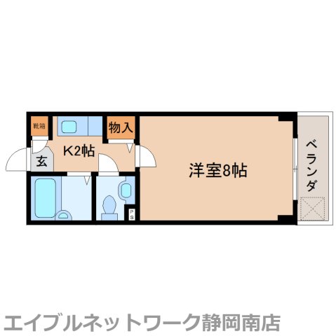 静岡市駿河区大谷のマンションの間取り