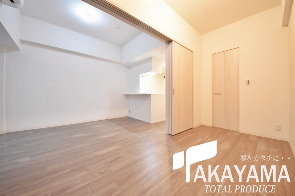 玄関　洋室角度別、リビングとつなげるとビッグワンルームに！!