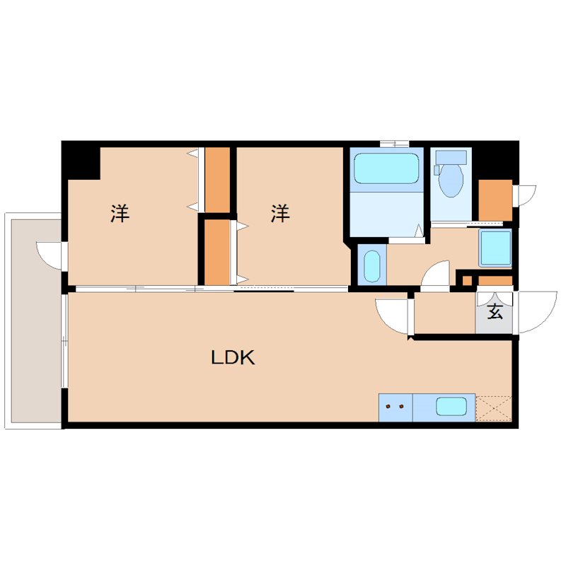 尼崎市北城内のマンションの間取り