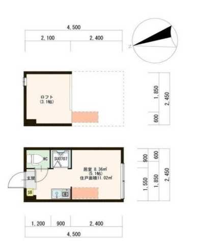 杉並区荻窪のアパートの間取り