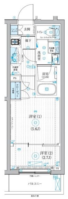 ブライズ二子新地の間取り