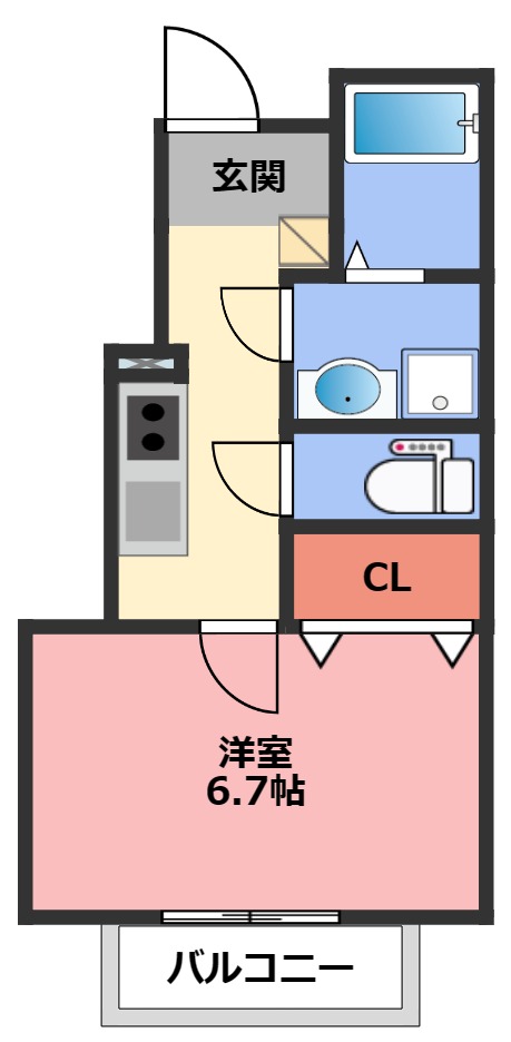 （仮称）名取市上余田新築集合住宅Ａ棟の間取り