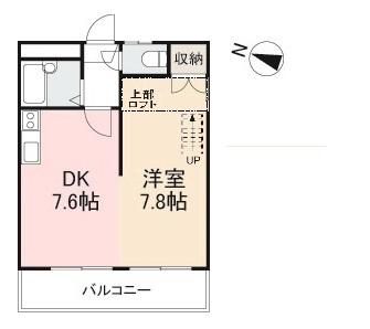 高松市福岡町のアパートの間取り