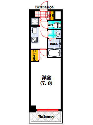 レジュールアッシュ難波ＭＩＮＡＭＩIIの間取り